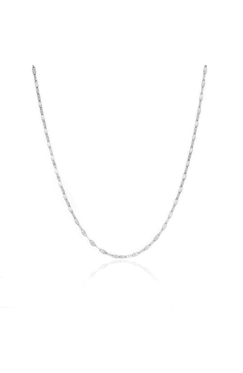 The Lovery Fine Jewelry Disco Link Chain Necklace, Main, color, White Gold