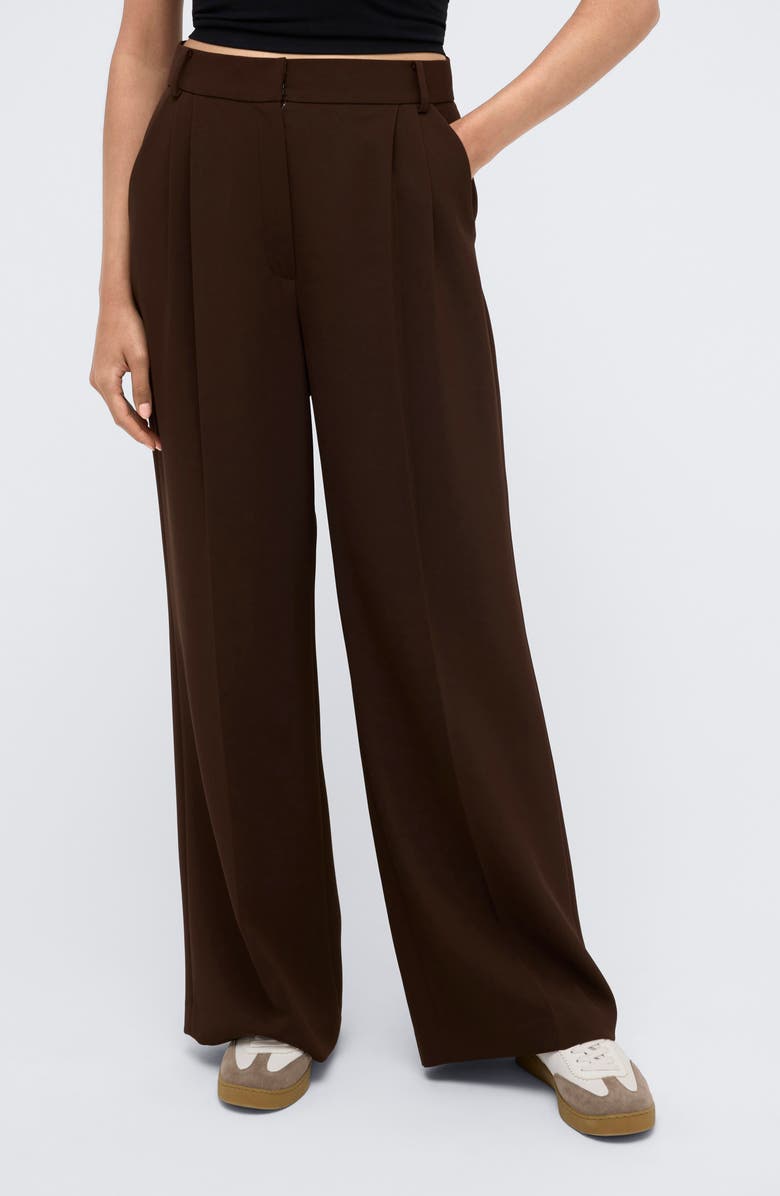 Kenneth Cole Pleated High Waist Wide Leg Pants, Main, color,