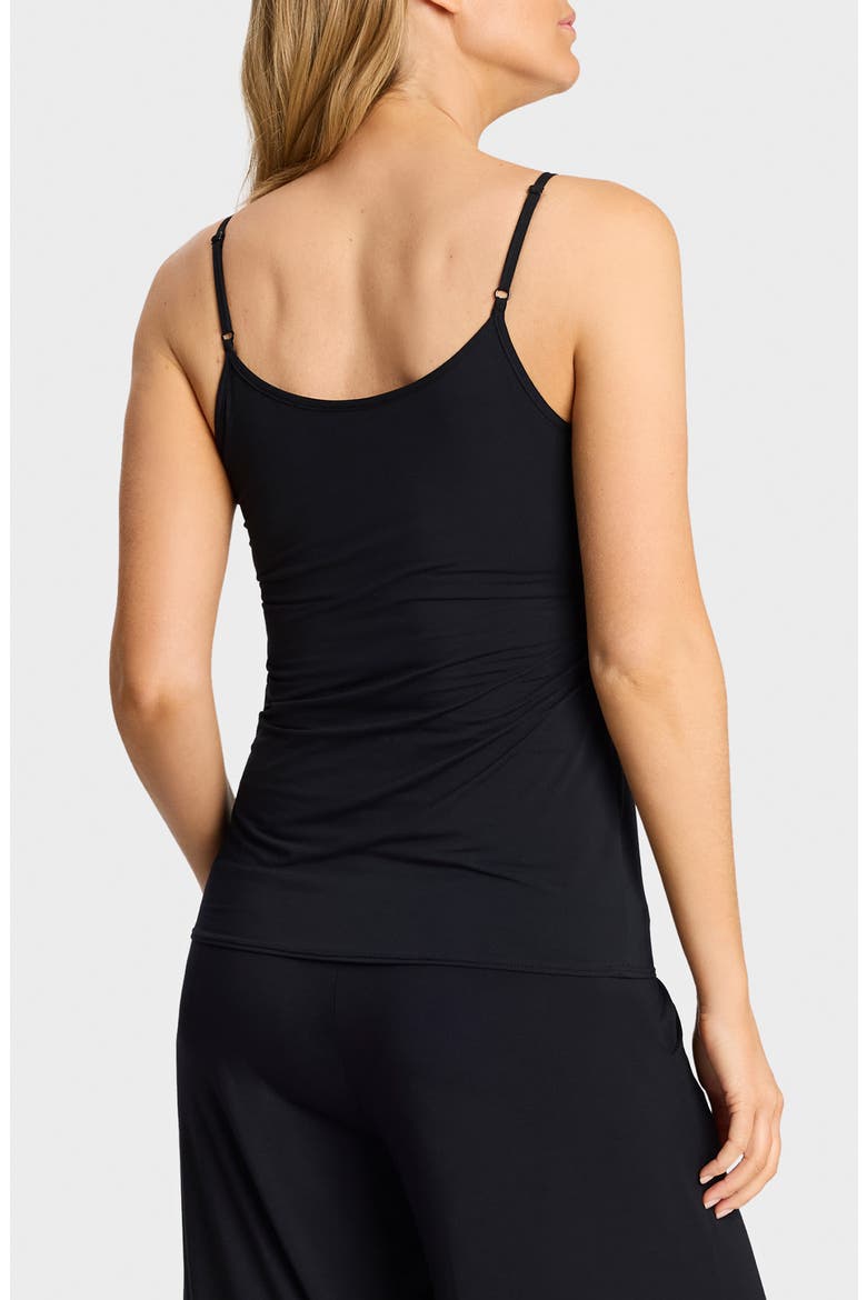Butter V-Neck Shelf Bra Camisole, Alternate, color, BLACK