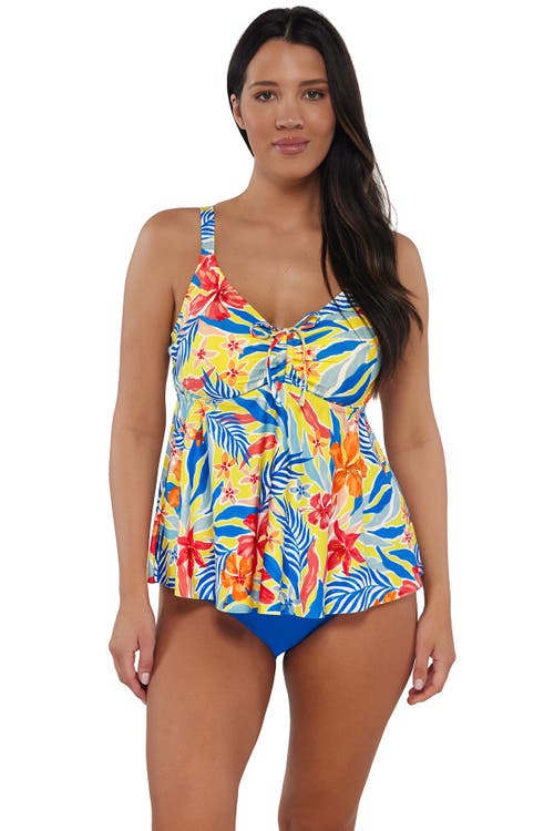 Sunsets Escape Marin Tankini Swimsuit Top In Suncatcher