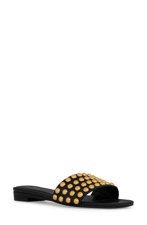 Dome Stud Slide Sandal (Women)
