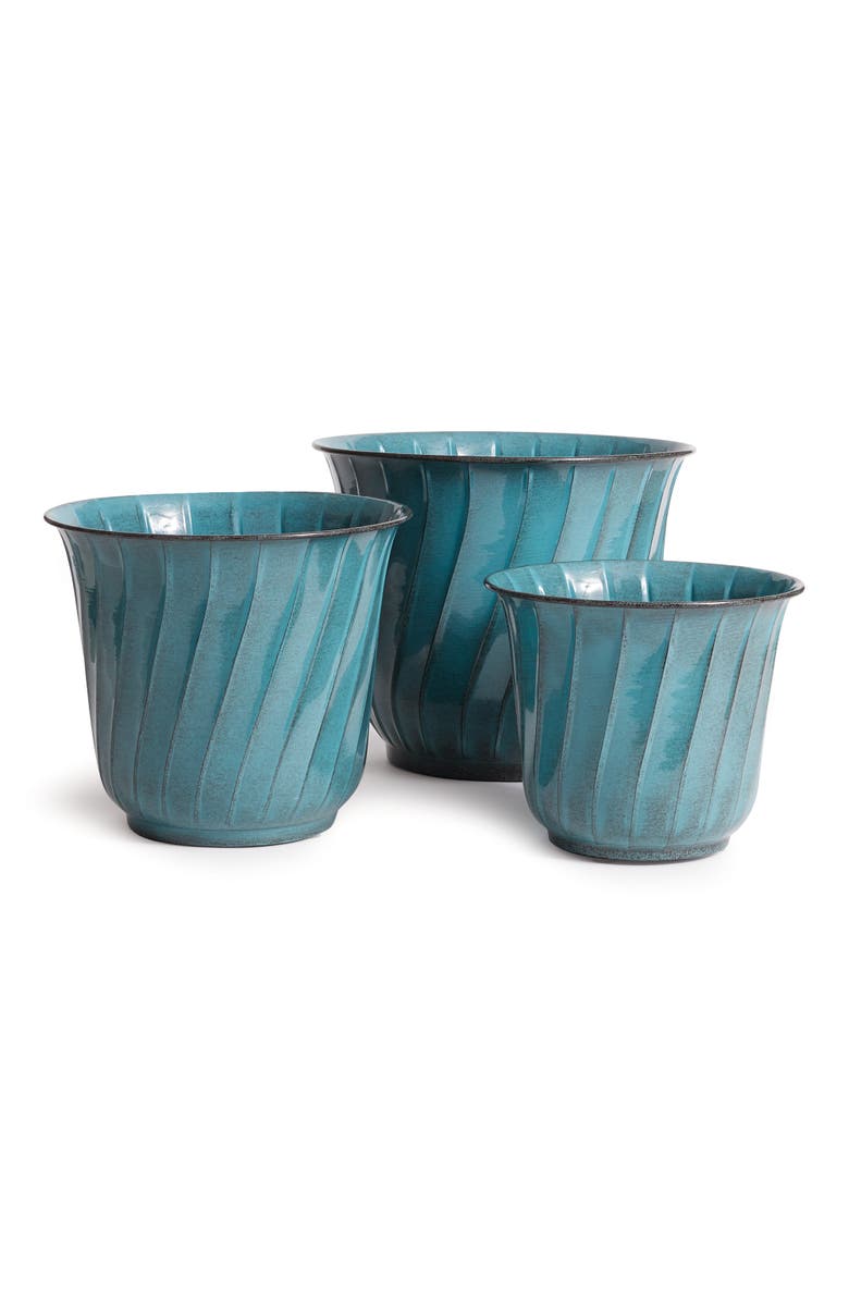 Napa Home & Garden Leilani Pots, Set of 3, Main, color, Blue