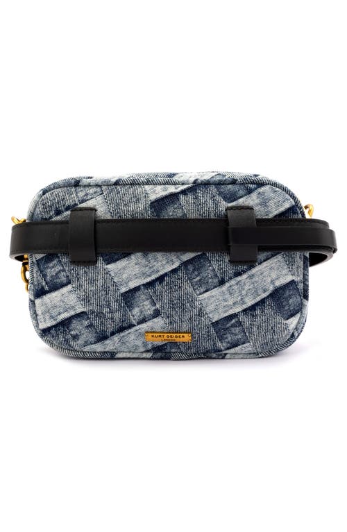 Kurt Geiger London Denim Belt Bag In Blue/midnight