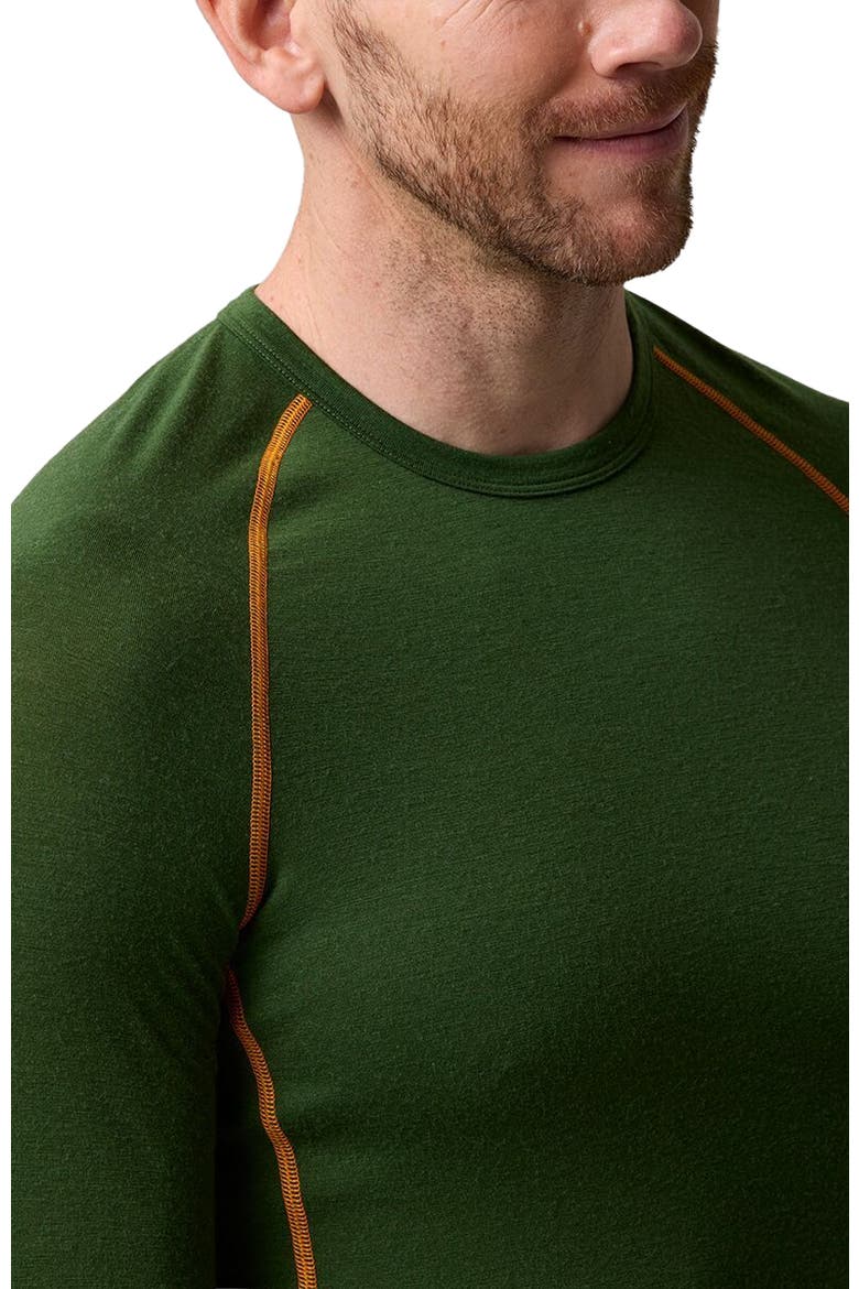 Cedars Rws Merino Lt-Wt Baselayer Crew Top - Men's, Alternate, color, Douglas Fir