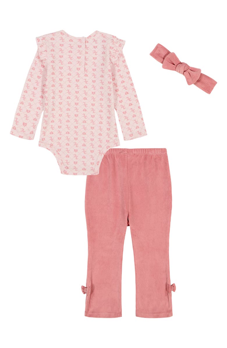 Juicy Couture Bodysuit, Pants & Headband Set, Alternate, color, 