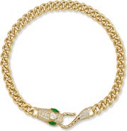 CHLOE AND MADISON Snake Curb Chain Bracelet