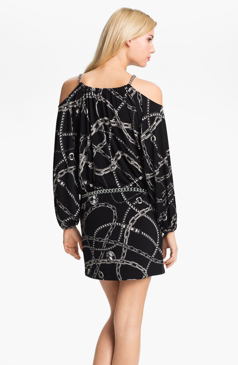 MICHAEL Michael Kors Cold Shoulder Chain Dress, Alternate, color,