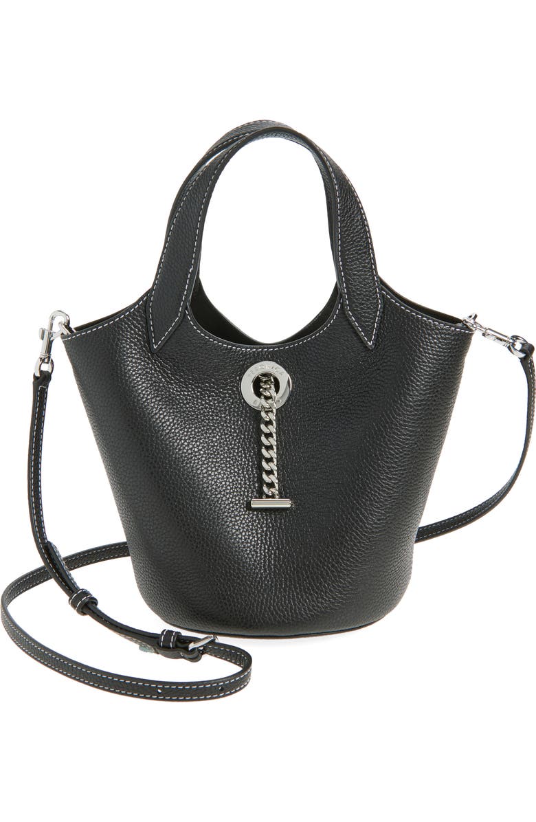 Veronica Beard Anchor Bucket Crossbody Bag, Main, color, Black