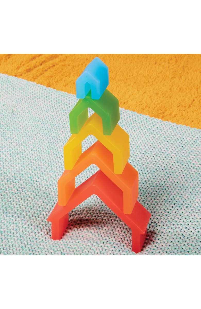 Kaplan Early Learning Company Discovery Stackers - Rainbow House - 5 Pieces, Alternate, color, Rainbow