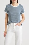 CITY BLUES Stripe Ringer T-Shirt