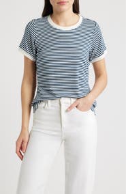 CITY BLUES Stripe Ringer T-Shirt