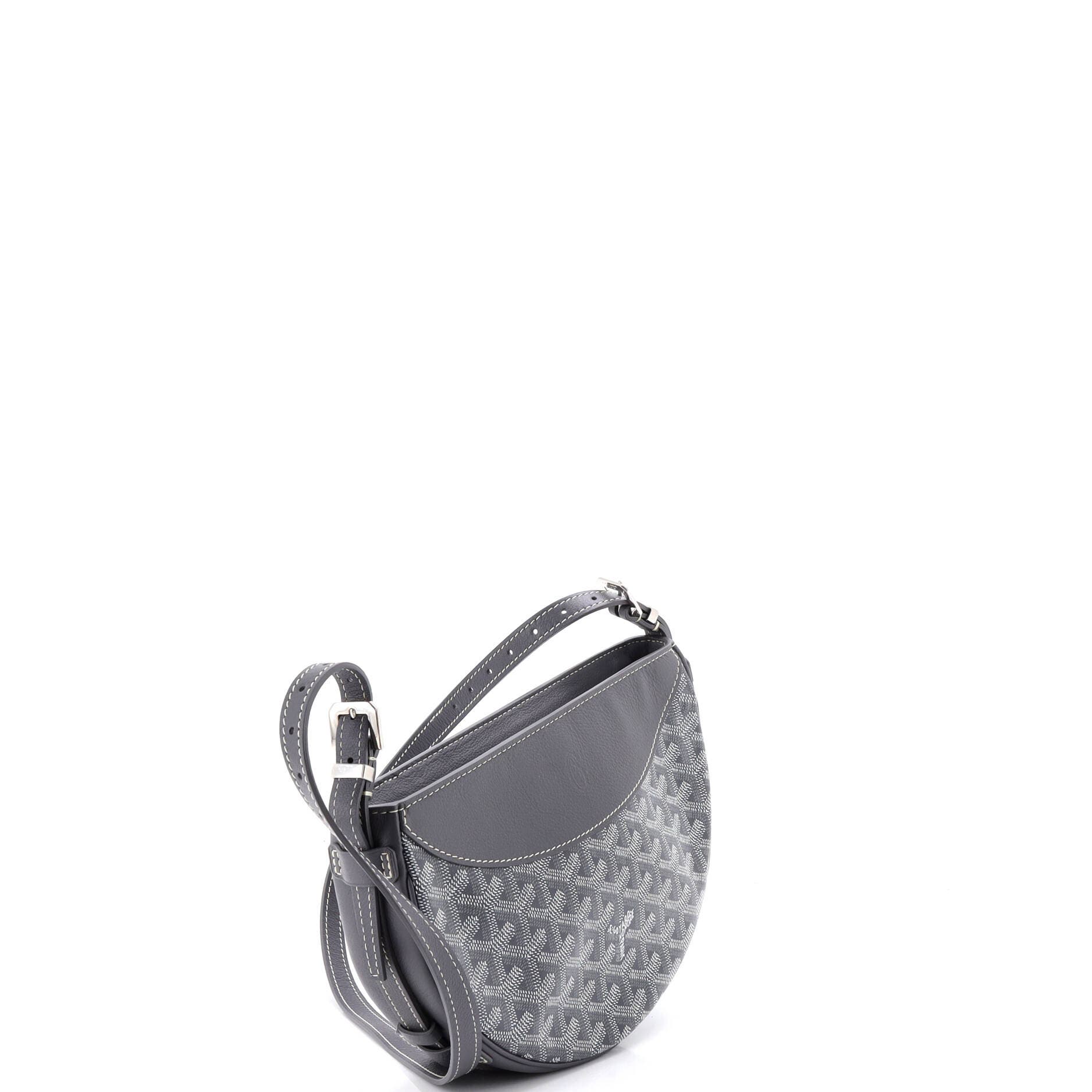 Pre-Owned Goyard Hirondelle Shoulder Bag Coated Canvas and Leather, Alternate, color, Gray