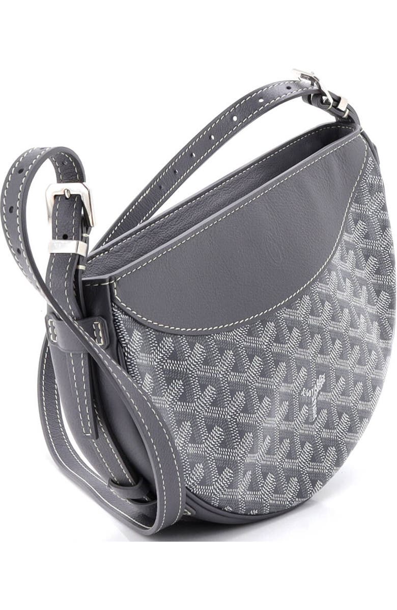 Pre-Owned Goyard Hirondelle Shoulder Bag Coated Canvas and Leather, Alternate, color, Gray