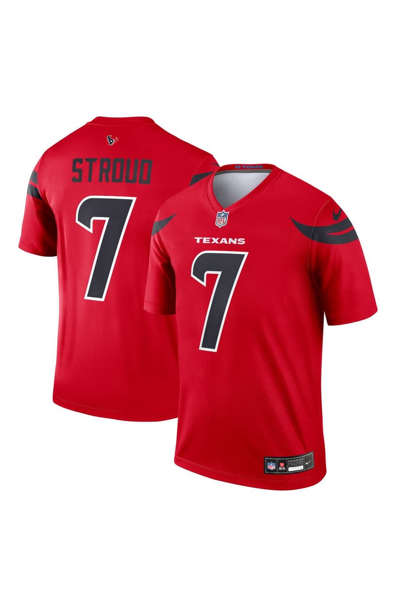 Nike Men's Nike C.J. Stroud Red Houston Texans Alternate Legend Player Performance Top, Main, color, Red
