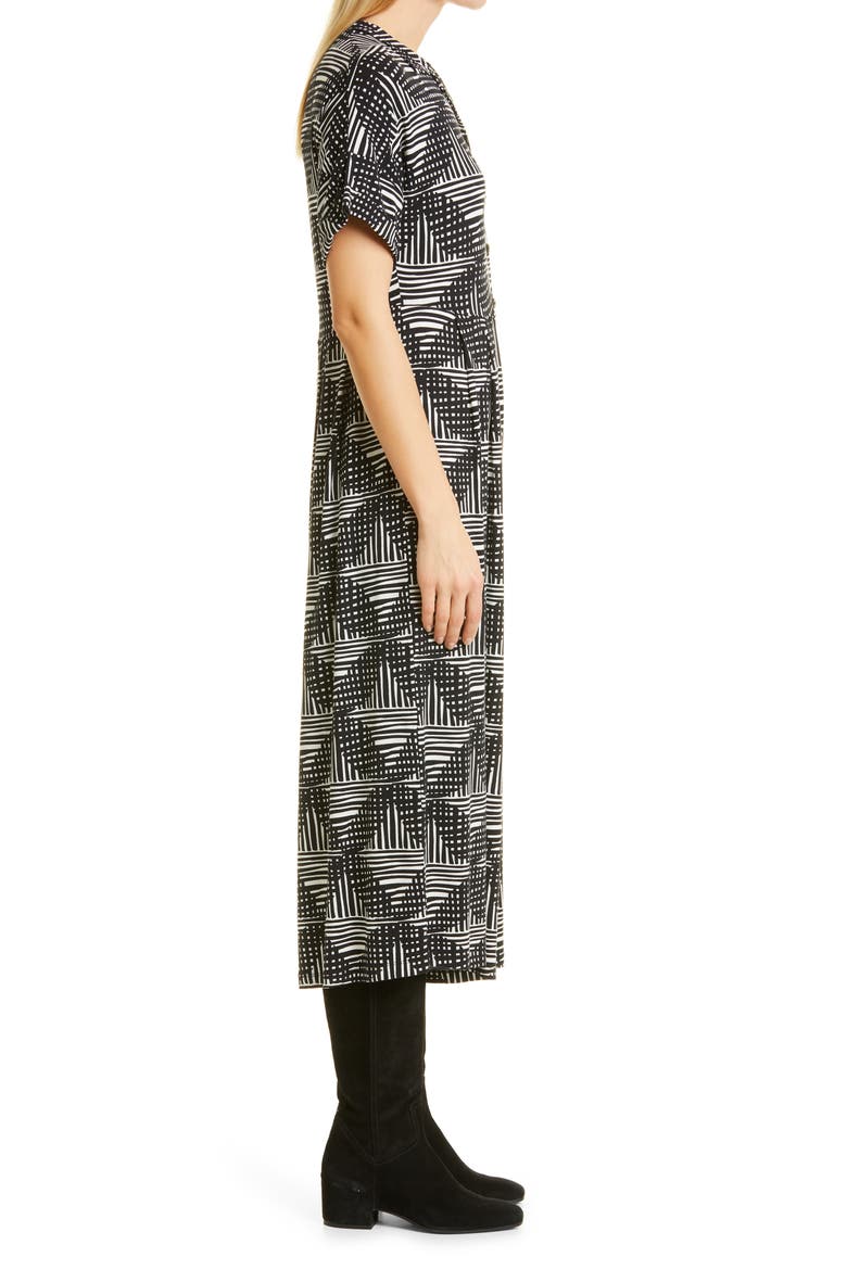 Abstract Print Crop Jumpsuit, Alternate, color, BLACK