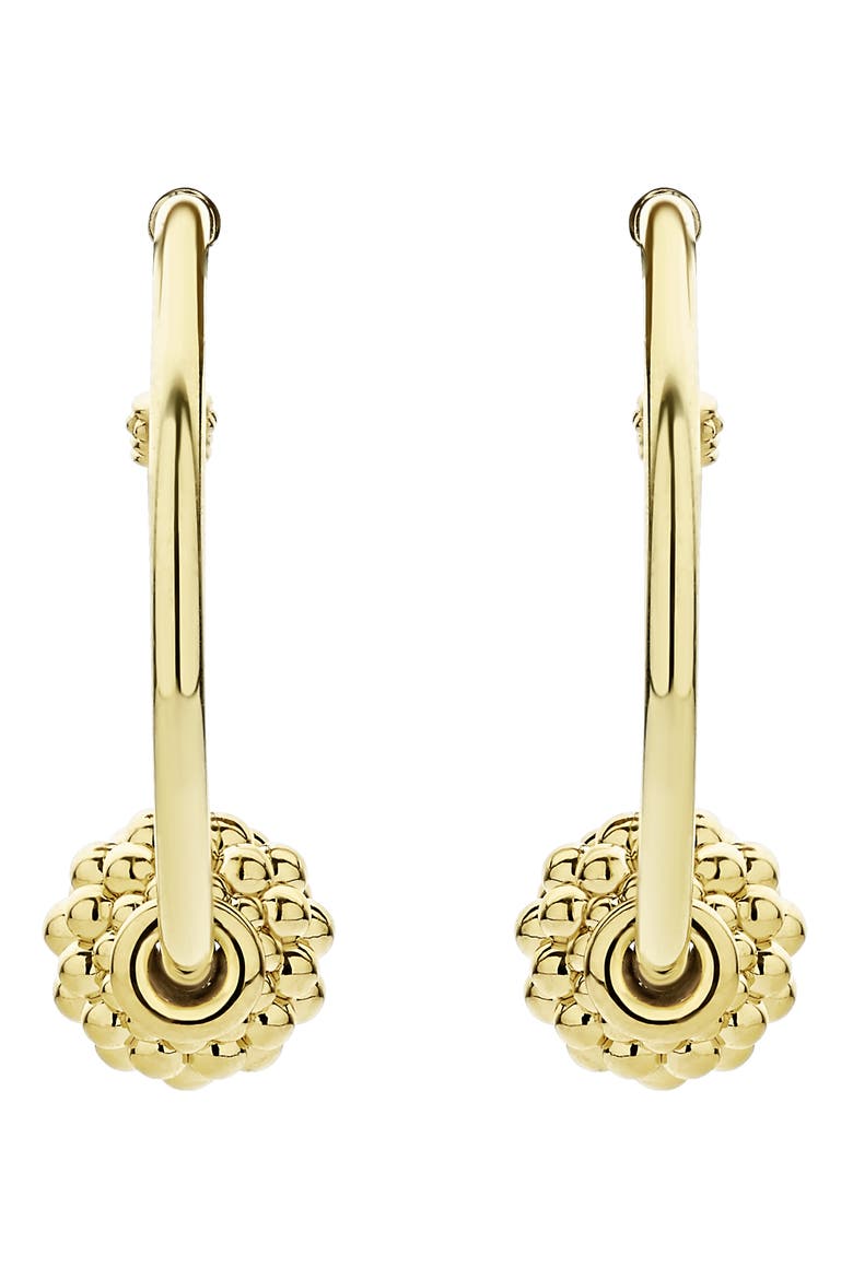 Caviar Gold Small Hoop Earrings, Alternate, color, GOLD