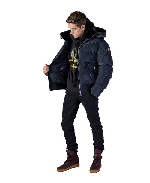 Woodpecker Woody Bomber Quilted Coat In Blue