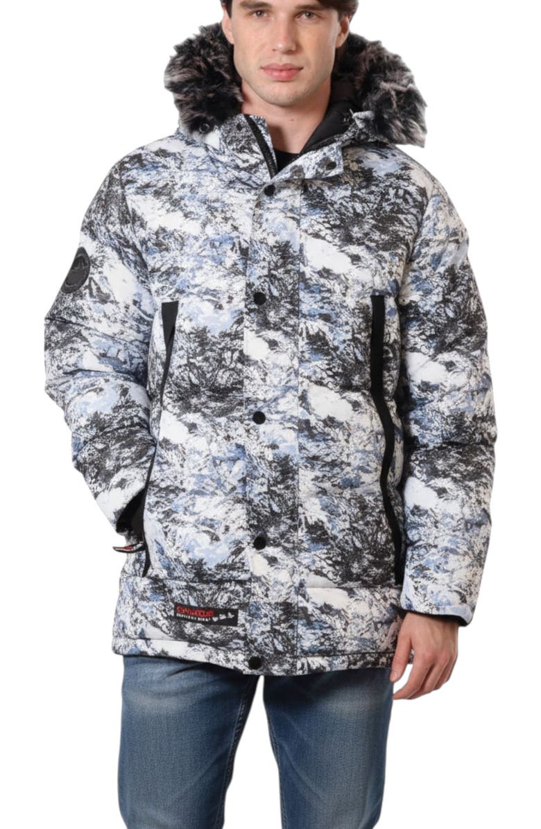 CANADA WEATHER GEAR Men's Heavyweight Parka, Main, color, White Mountain