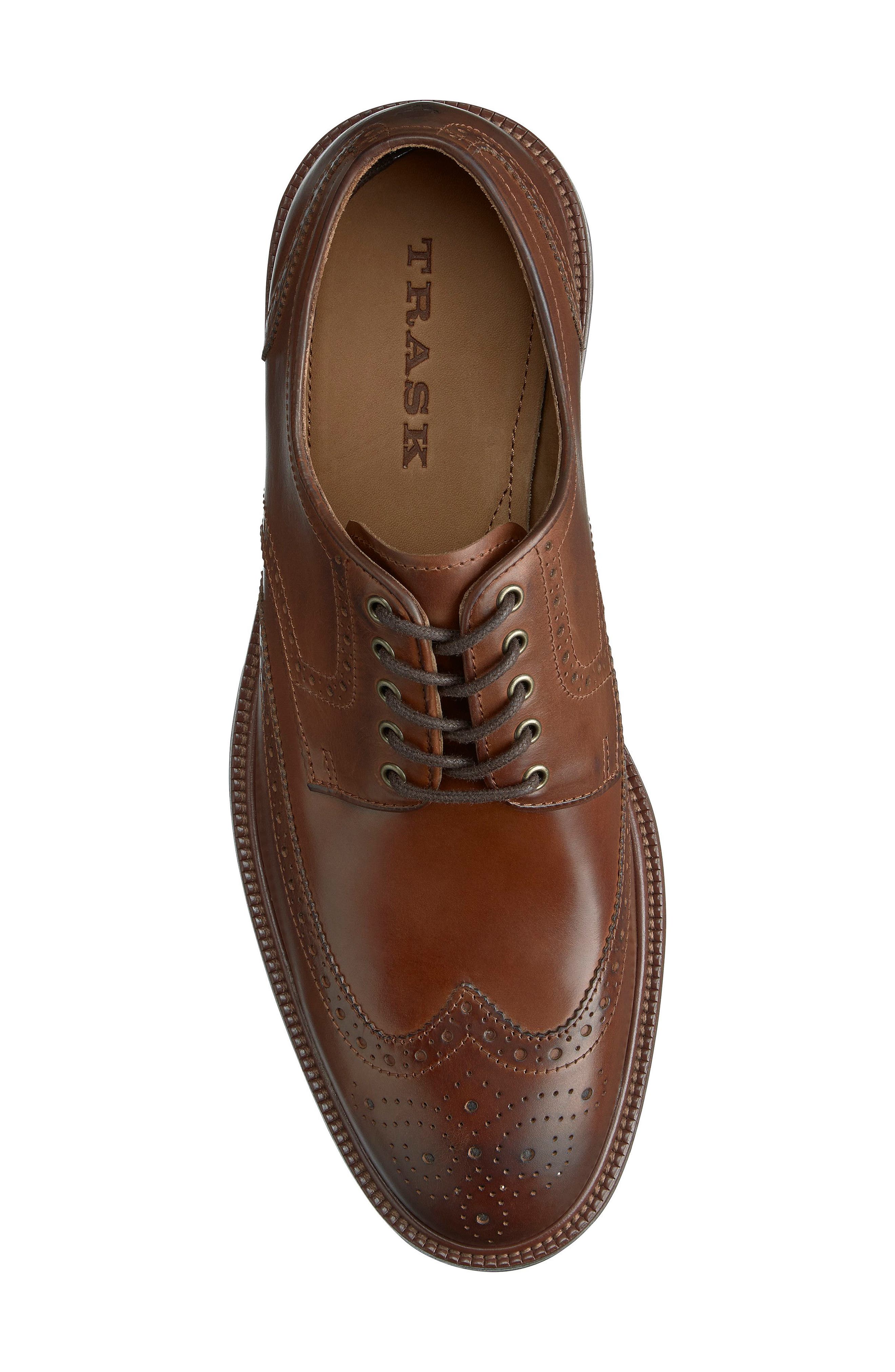 Logan Wingtip Derby, Alternate, color, BROWN LEATHER
