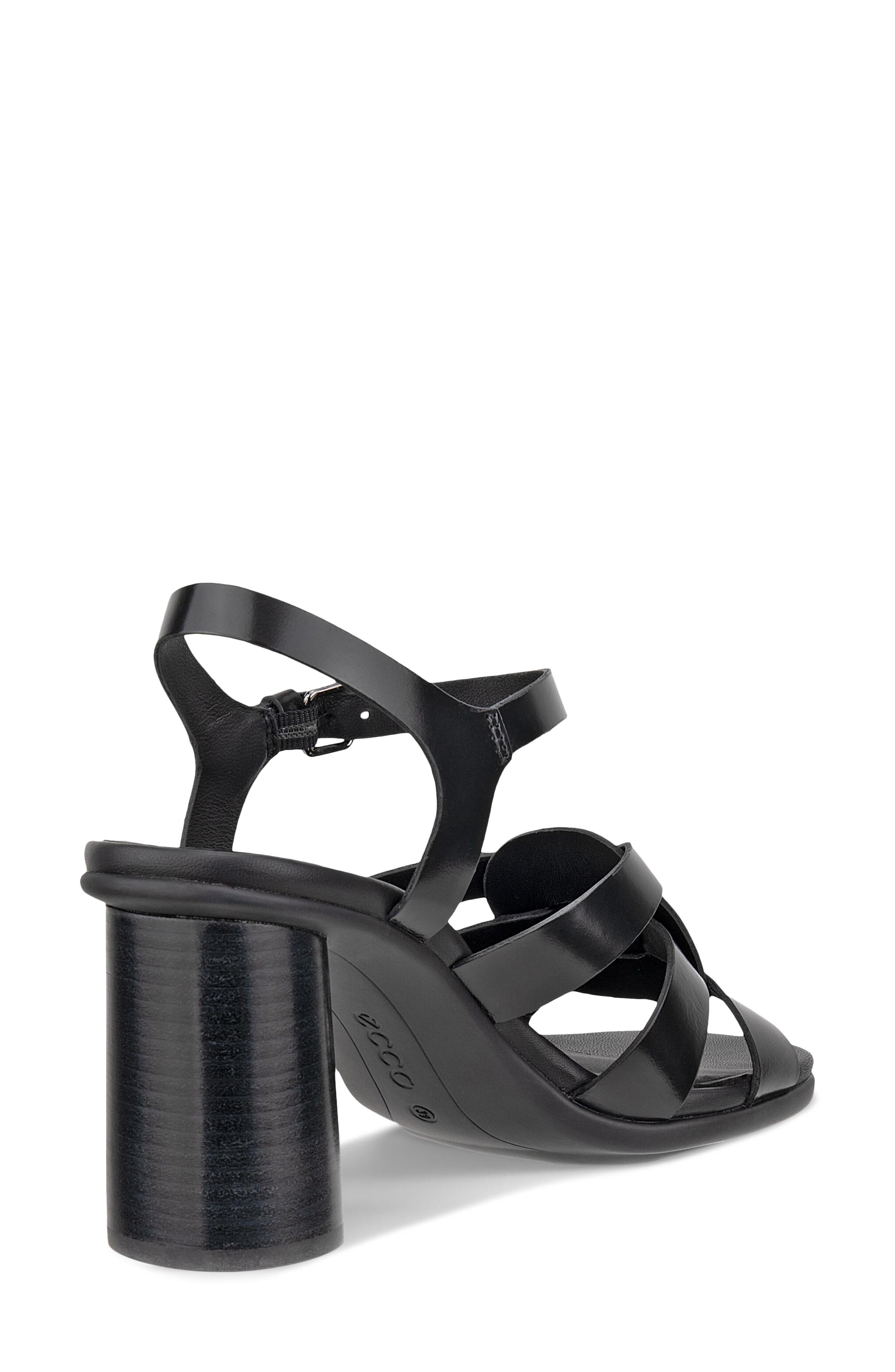 ECCO Sculpted Alba Block Heel Sandal, Alternate, color, Black
