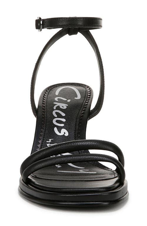 Circus Ny By Sam Edelman Holly Ankle Strap Sandal In Black Smooth