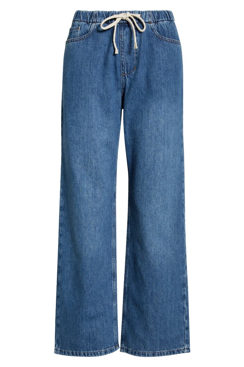 Ella Wide Leg Denim Pants, Alternate, color, MEDIUM WASH