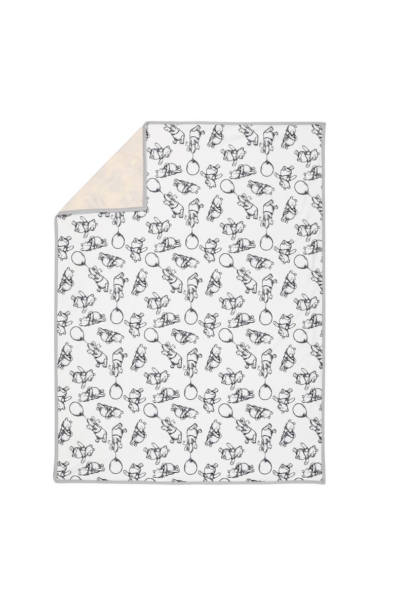Lambs & Ivy Disney Baby WINNIE THE POOH Baby Blanket - Jersey/Minky, Alternate, color, White