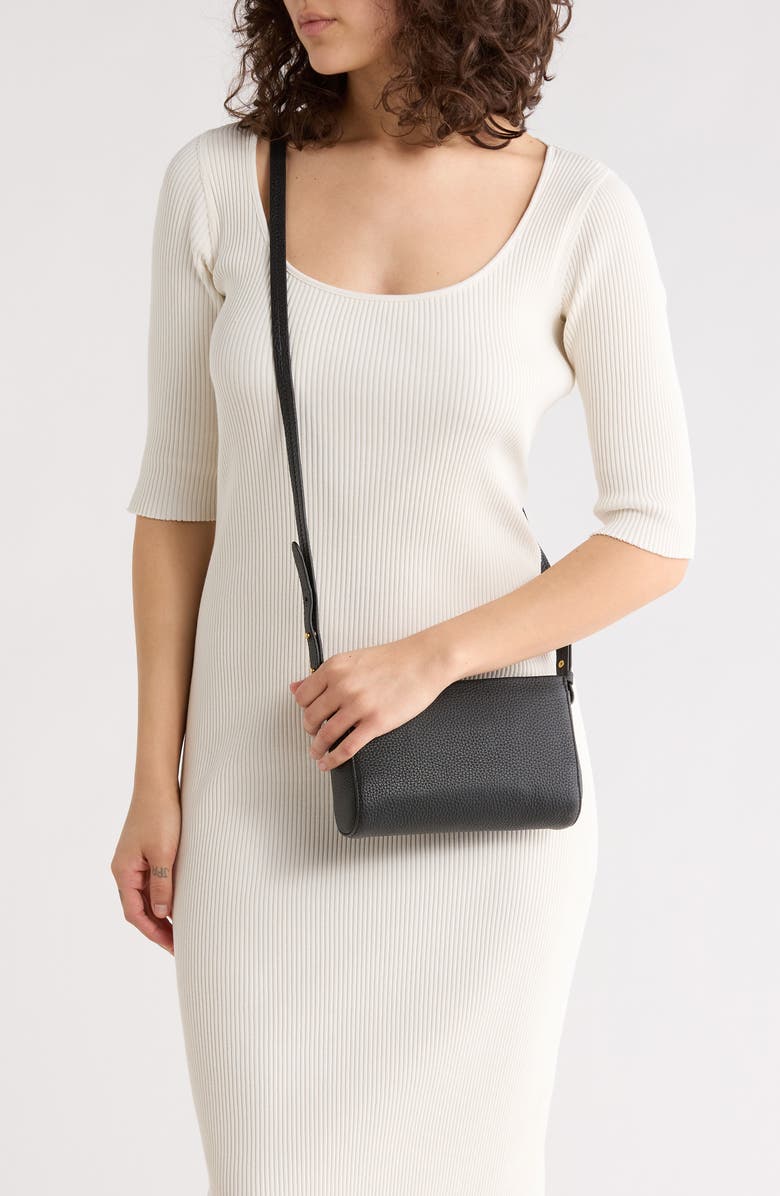 Vince Smyrna Top Zip Crossbody Bag, Alternate, color, Black