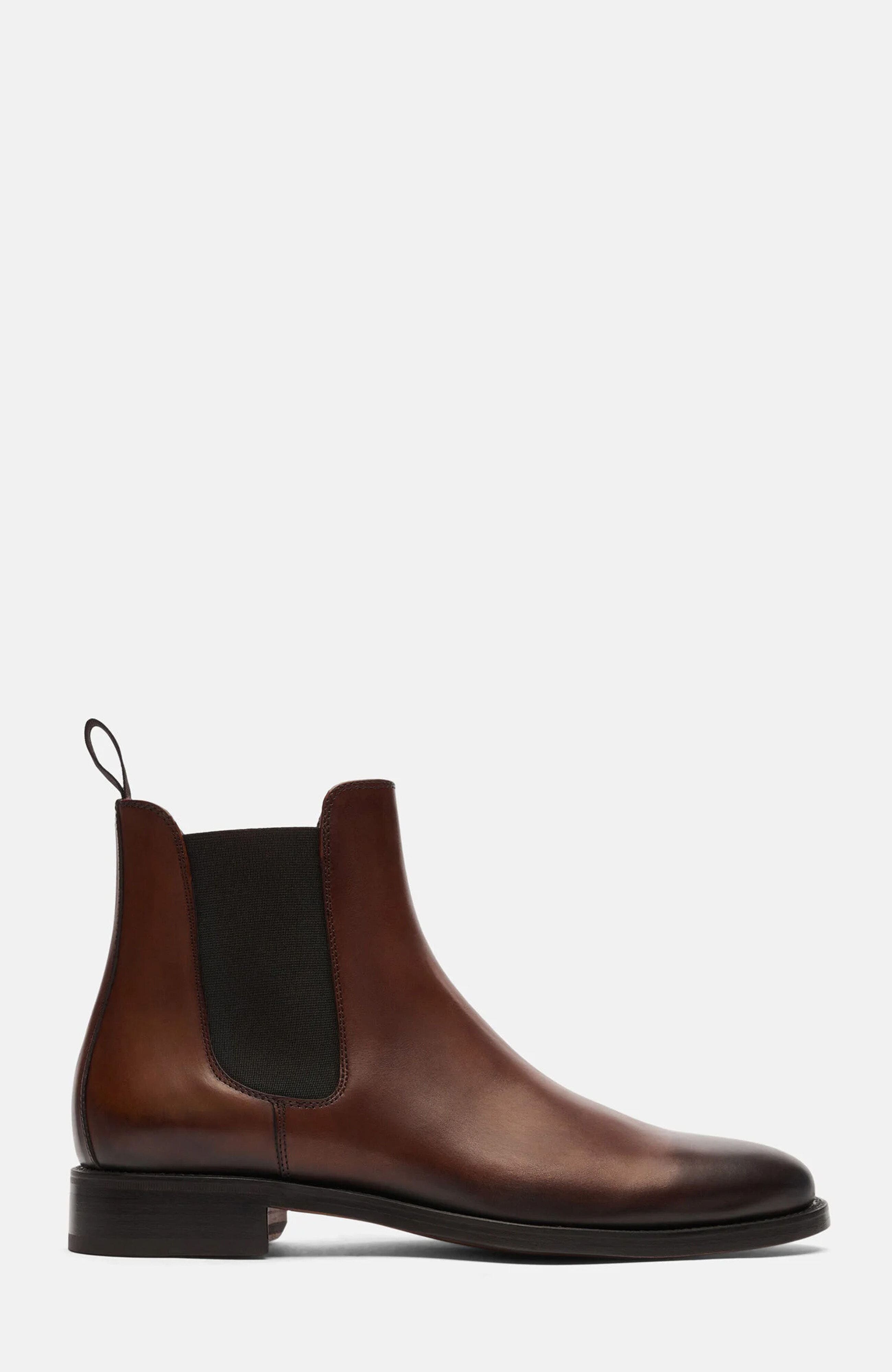 Enzo Chelsea Boots, Alternate, color, Chestnut Calf