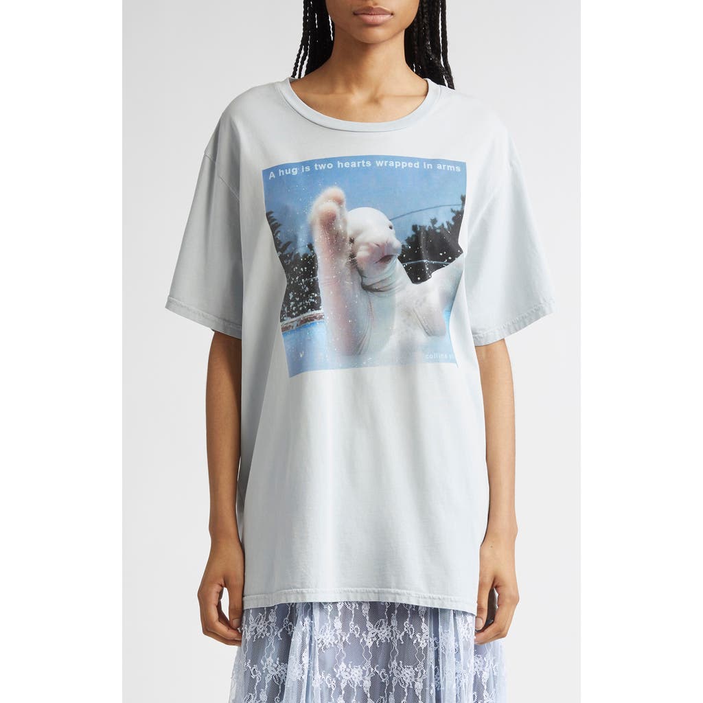 Collina Strada Touch Grass Organic Cotton Graphic T-shirt In A Hug