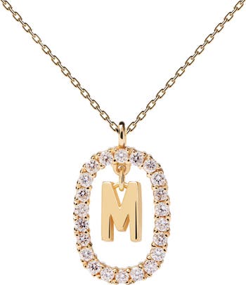 Nordstrom gold letter necklace discount