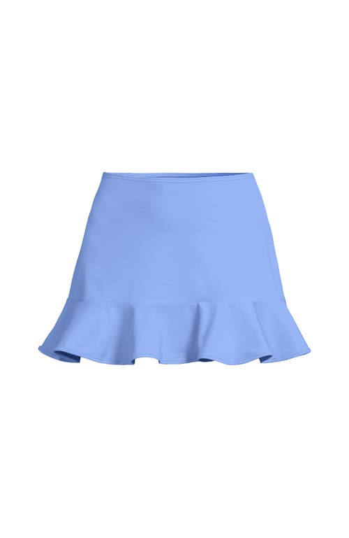 Lands' End Ruffle Hem Mini Swim Skirt In Blue