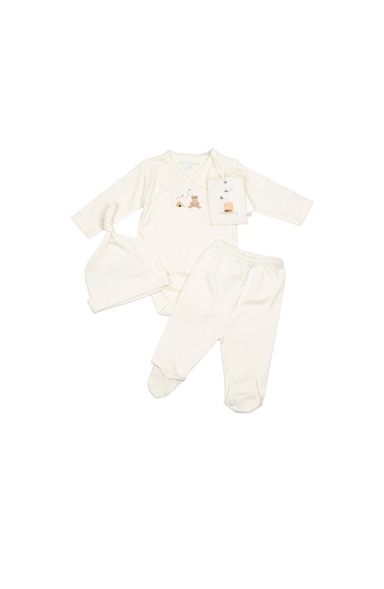 Wild Wawa Pima Embroidered Bundle Set, Main, color, Honey Bear