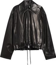 Brandon Maxwell The Leland Leather Shirt Jacket