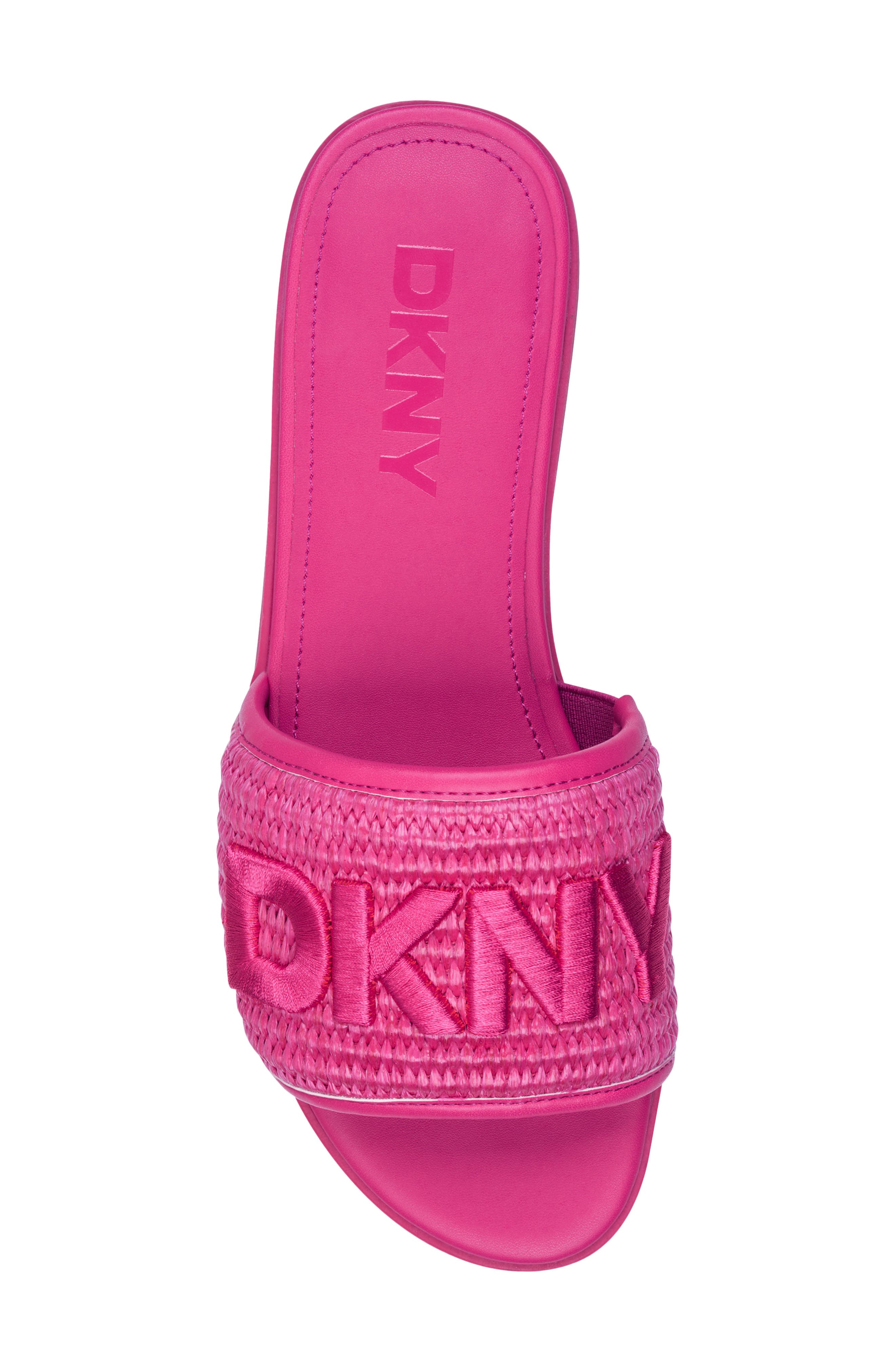 DKNY Winslet Slide Sandal - Wide Width, Alternate, color, Hot Pink