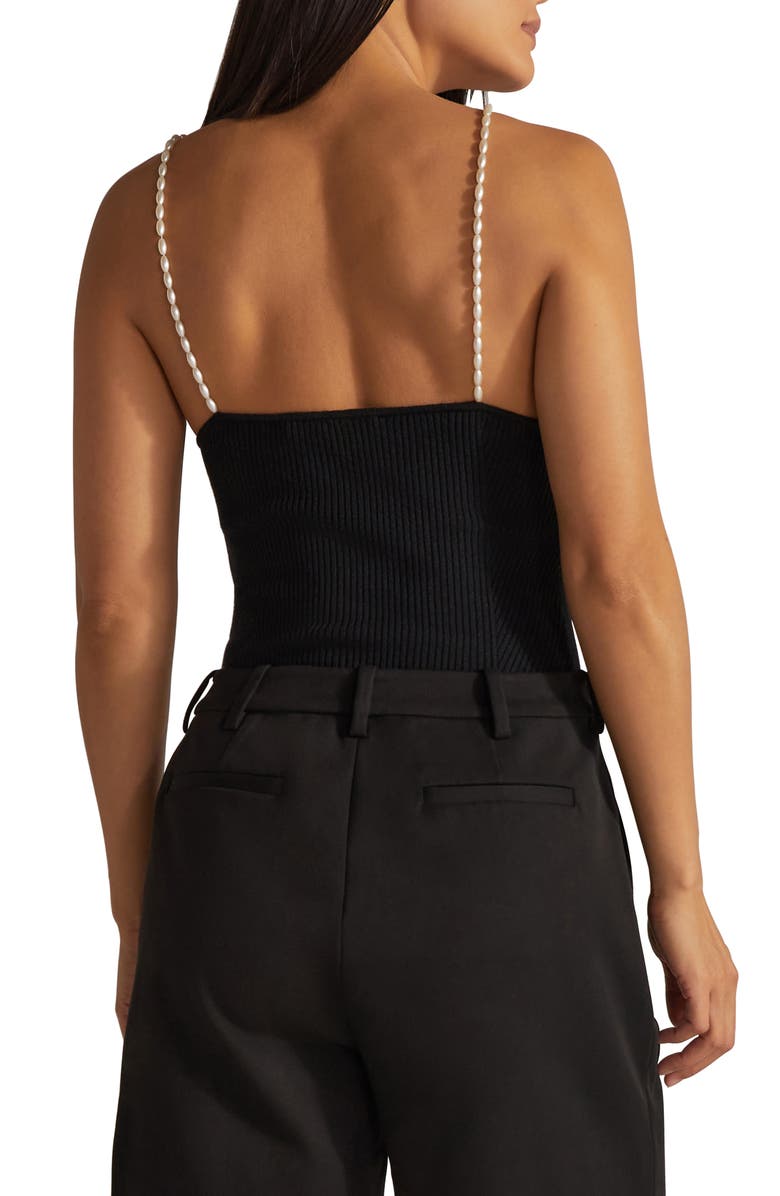 Favorite Daughter Imitation Pearl Strap Top, Alternate, color, Meteorite