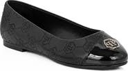 PHILIPP PLEIN Nappa Leather Ballerina Flats Monogram Strass Women