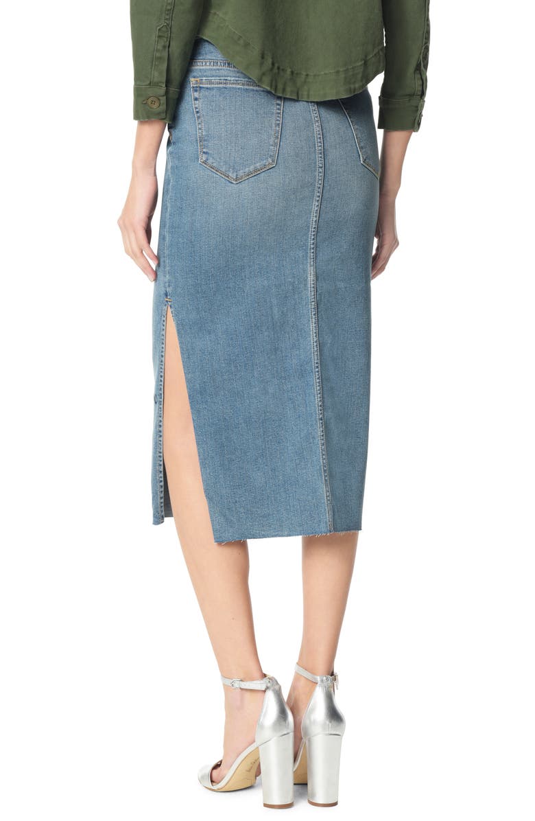 Sam Edelman The Maribelle Mid Rise Denim Skirt, Alternate, color, 