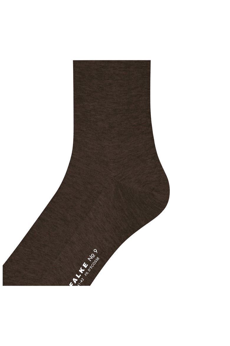 No. 9 Cotton Blend Socks, Alternate, color, BROWN