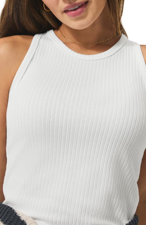 Splendid Ribbed Tank Top In Fresh White