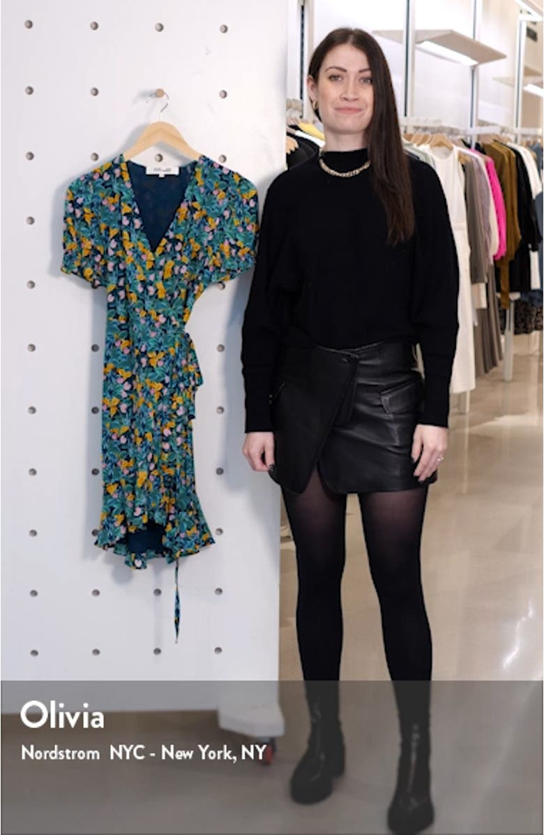 Emilia Floral Short Sleeve Wrap Dress, sales video thumbnail