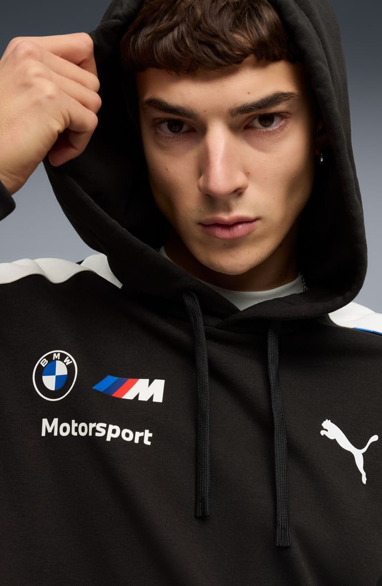 PUMA x BMW Replica Drivers Cotton Graphic Hoodie, Alternate, color, Puma Black