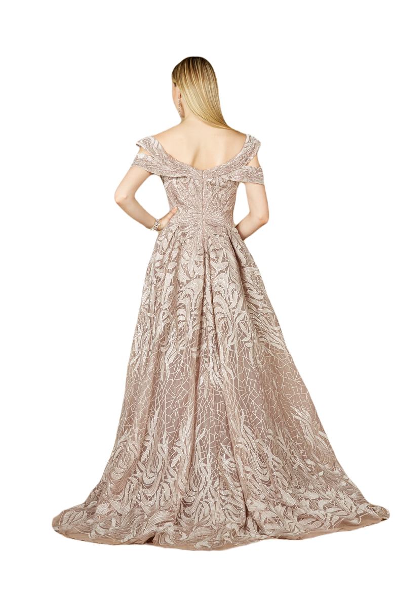 LARA New York Off Shoulder Mermaid Lace Gown, Alternate, color,