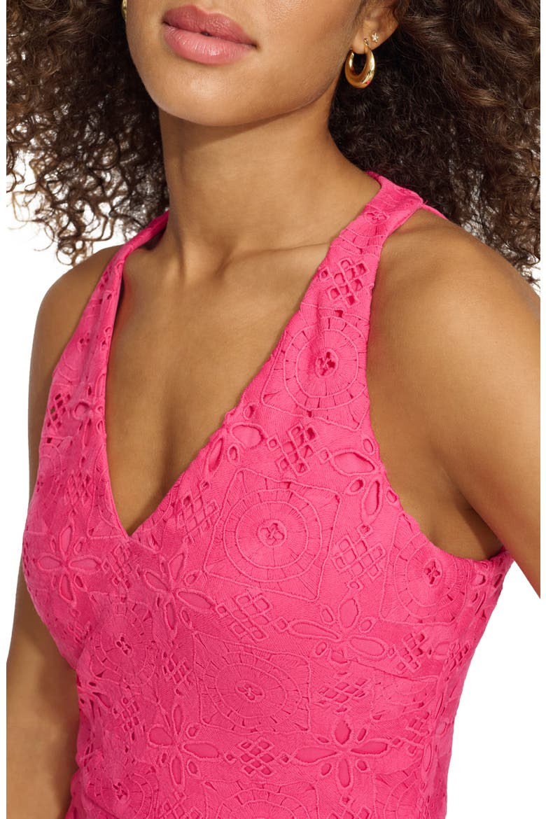 Lace Sheath Dress, Alternate, color, PINK