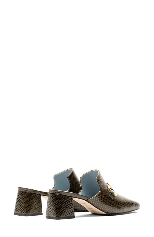 Frances Valentine Natty Bit Loafer Mule In Green