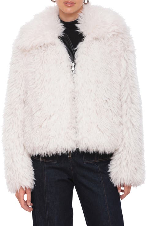 Plush Faux Fur Zip Jacket