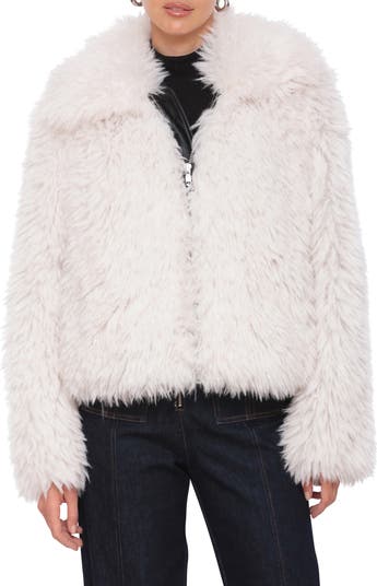 Avec Les Filles Plush Faux Fur Zip Jacket | Nordstromrack