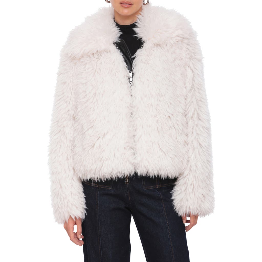 AVEC LES FILLES AVEC LES FILLES PLUSH FAUX FUR ZIP JACKET