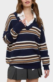 Blu Pepper Pullover V-Neck Sweater