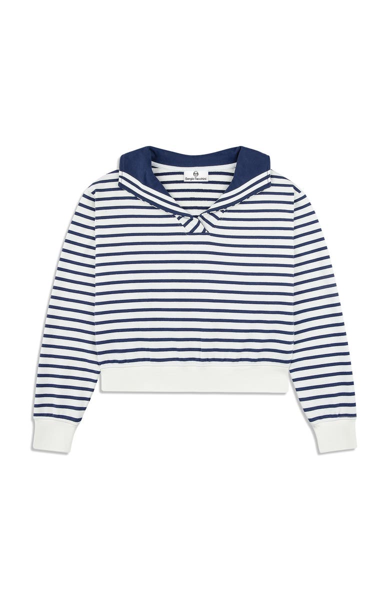 Sergio Tacchini Marina Sailor Collar Sweatshirt, Alternate, color, Gardenia